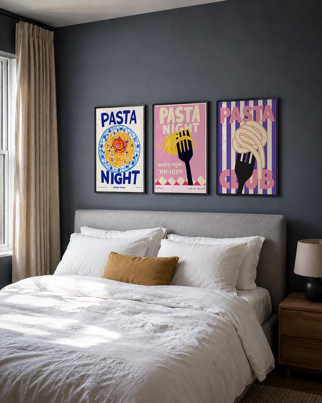 Kleurrijke pastaschotel Posterset