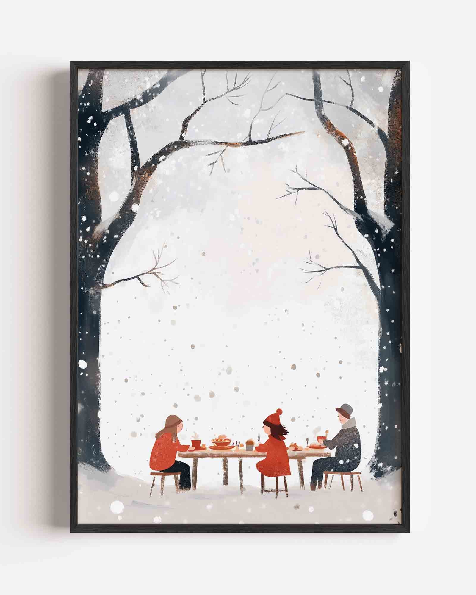 Winterse maaltijd Poster