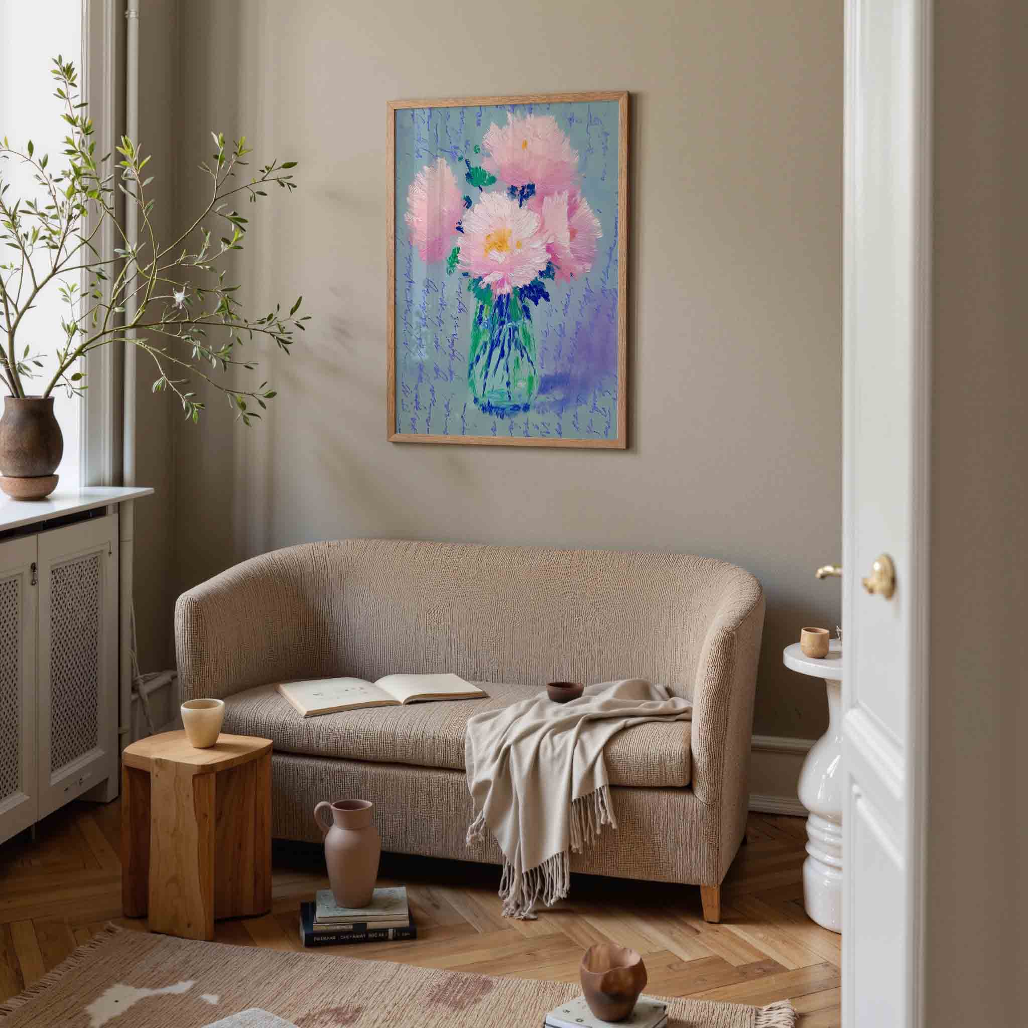 Bloemen in vaas Poster