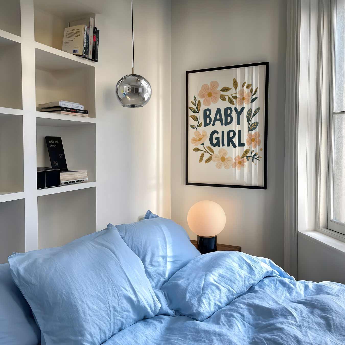 Lieve Bloemen Baby Girl Poster-WallArtistic