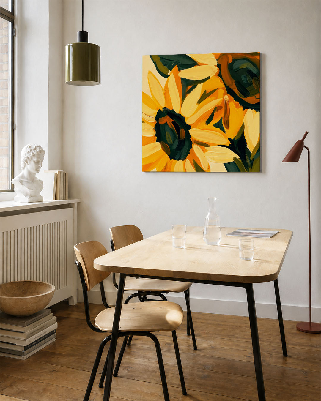 Expressieve bloemen Kunstwerk