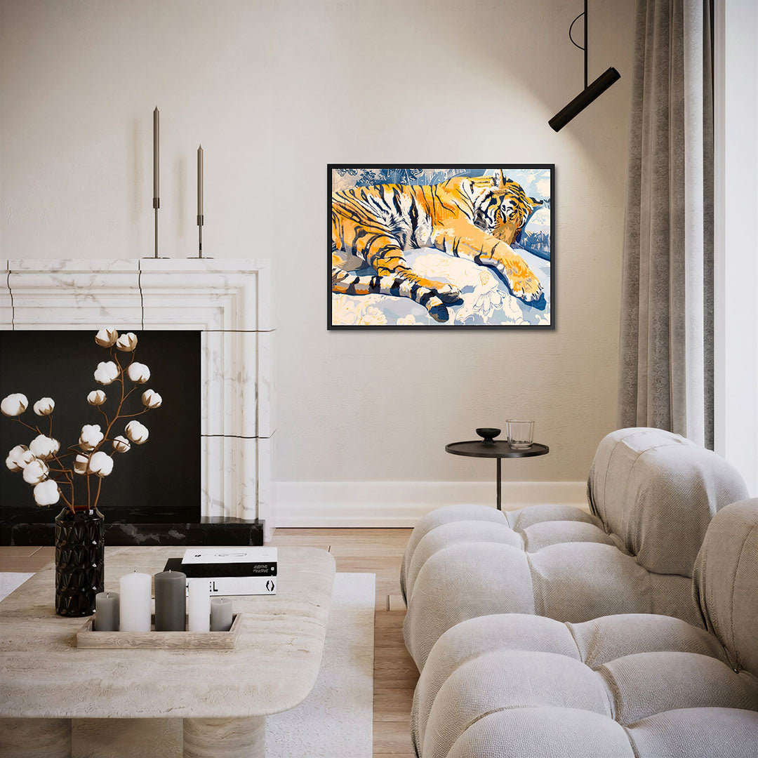 Dromende tijger Kunstwerk