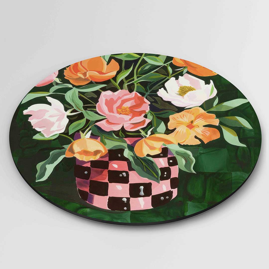 Bloemen in vaas Muurcirkel