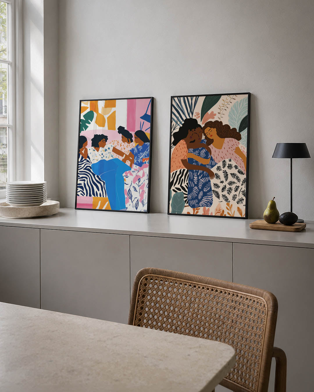 Vorm en kleurenspel Posterset
