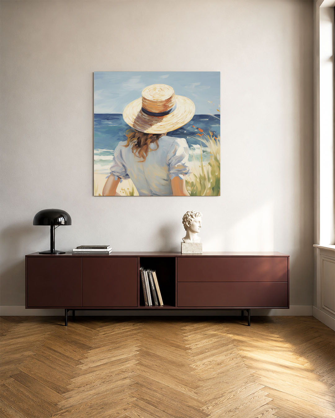 Zomerse stranddag Kunstwerk