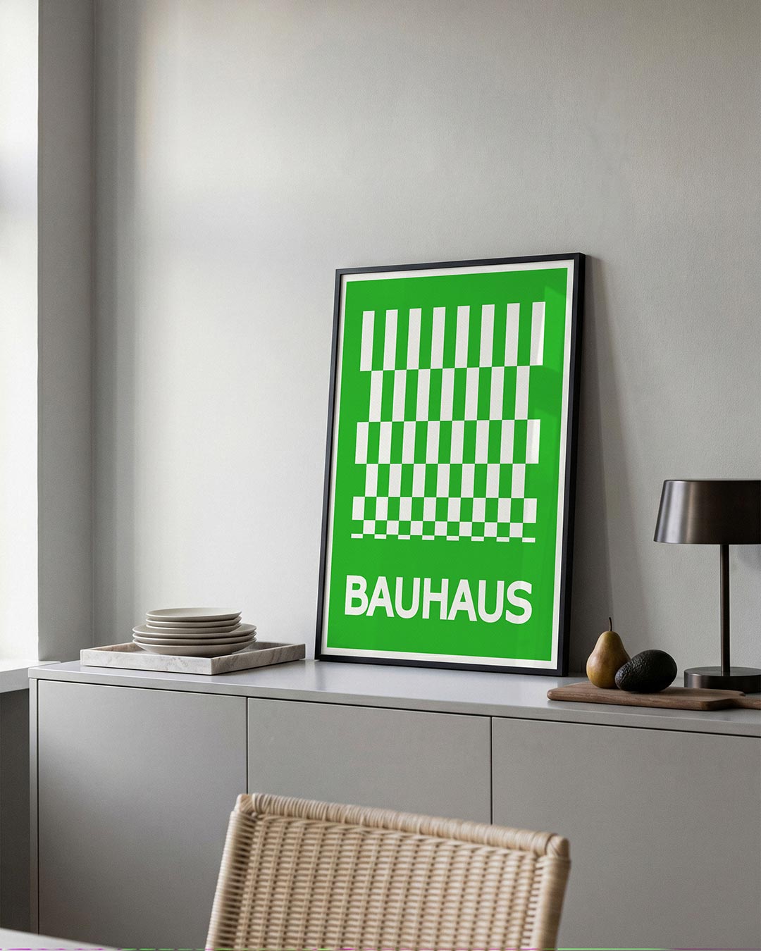 Groen wit ritme Poster
