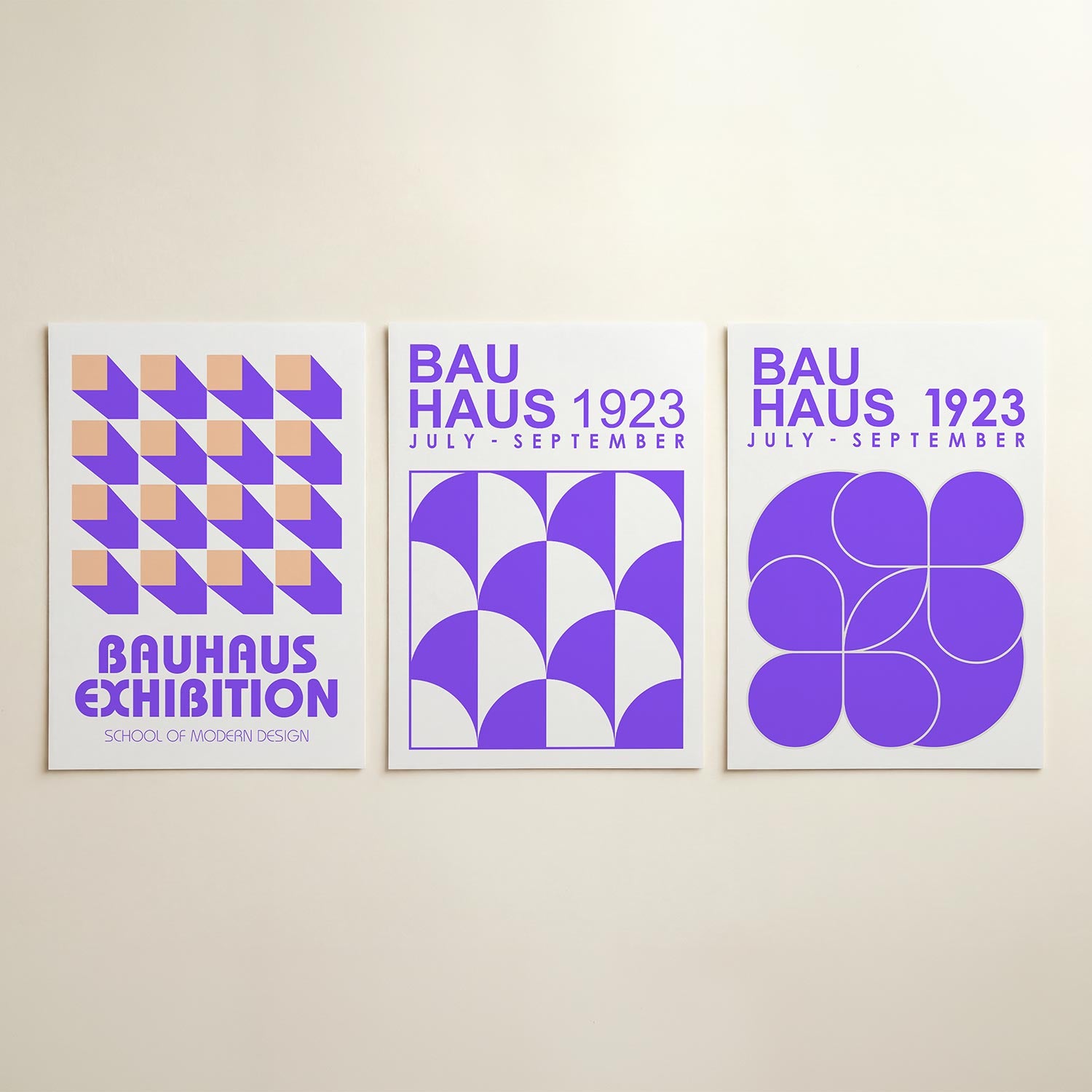 Vorm en schaduw Posterset