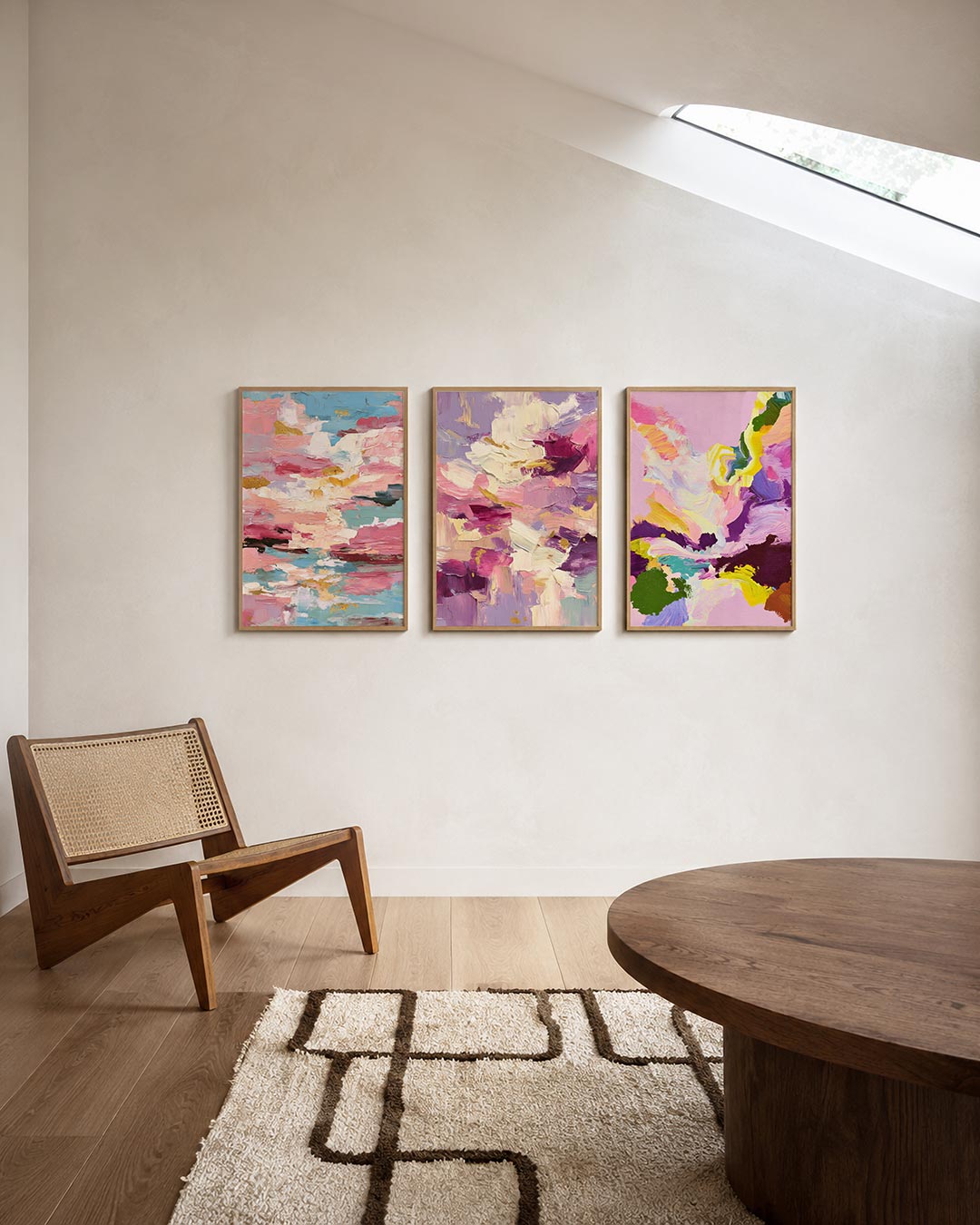 Kleurige vlakken Posterset
