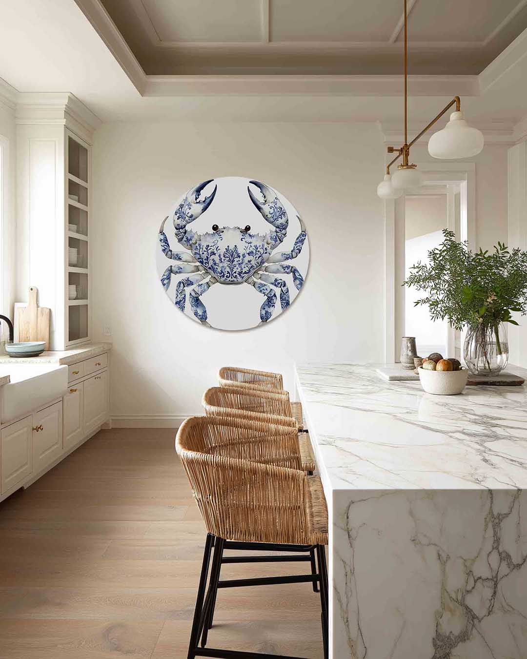 Blauw witte krab Muurcirkel
