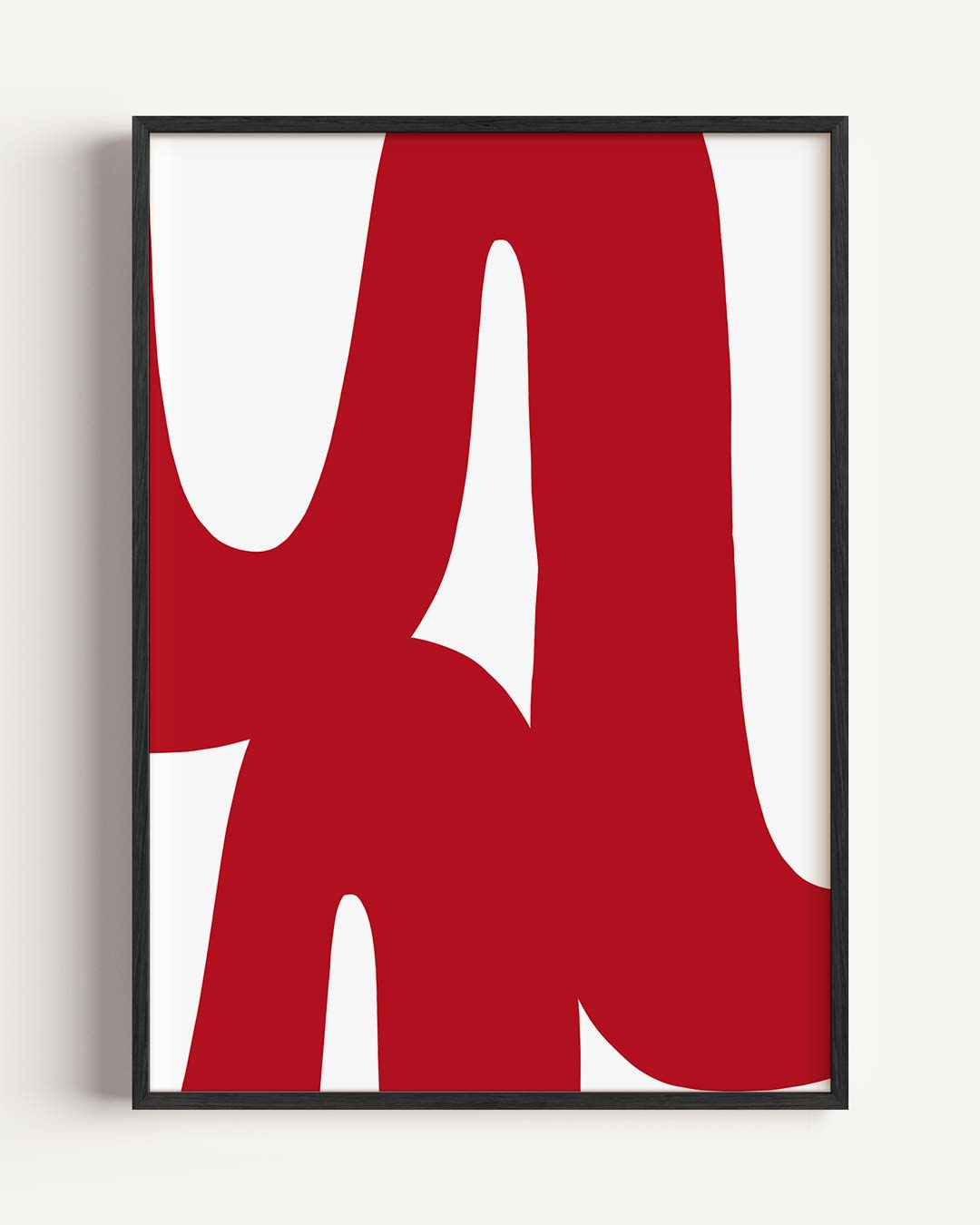 Stijlvolle Rode Abstracte Poster-WallArtistic
