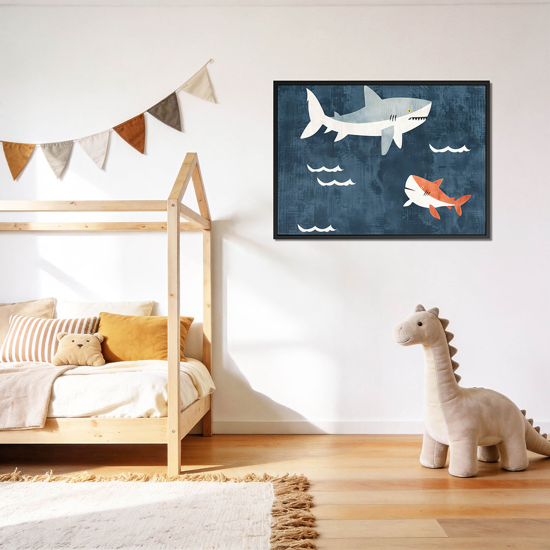 Grafische haaien Kunstwerk