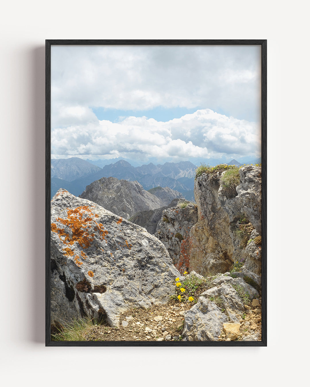 Berglandschap met rotsen Poster