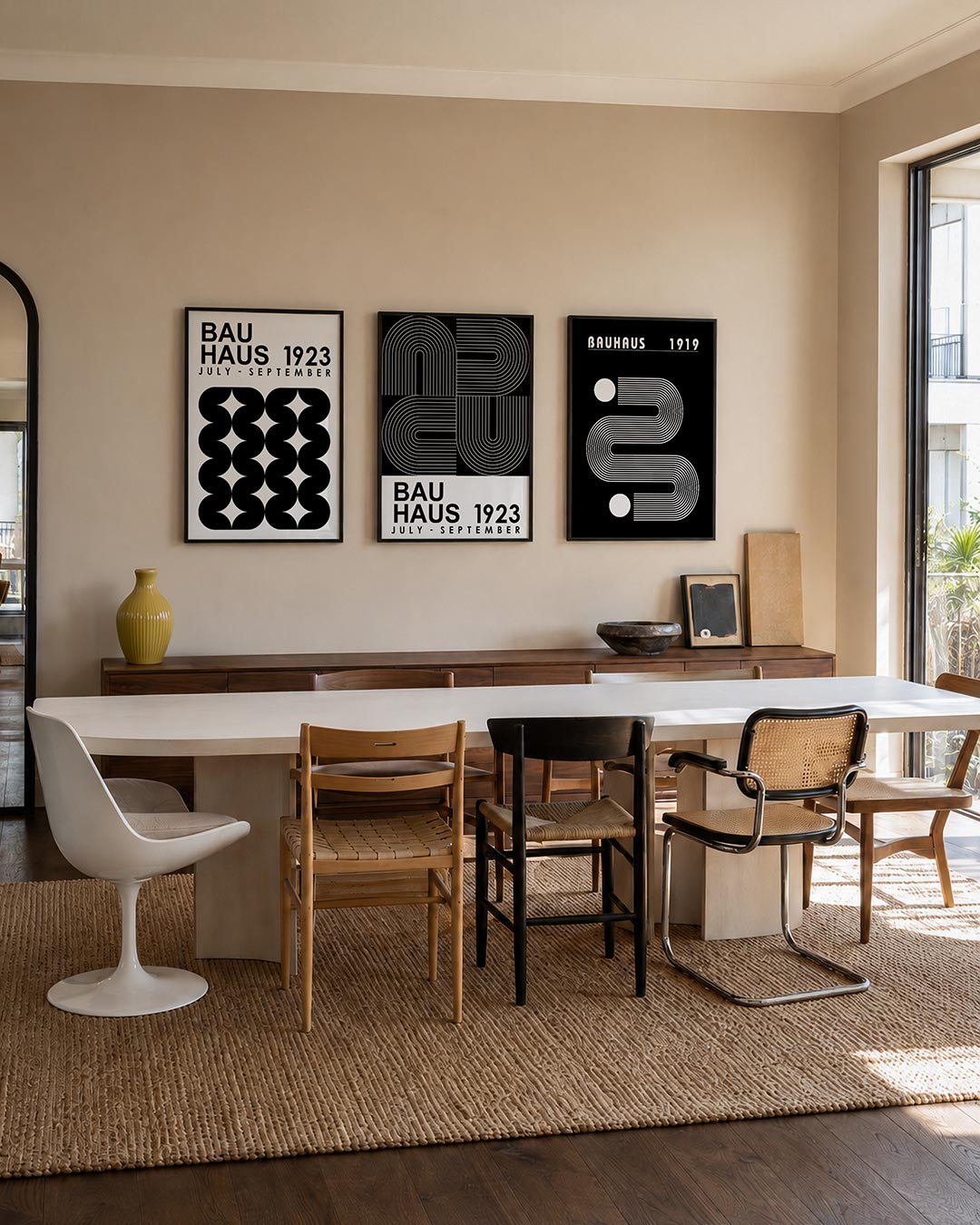 Zwart wit ritme Posterset