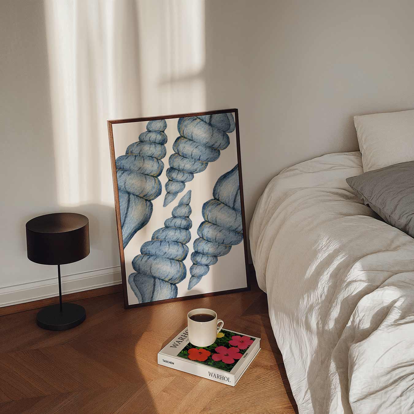 Blauwe Slakkenhuis Poster-WallArtistic