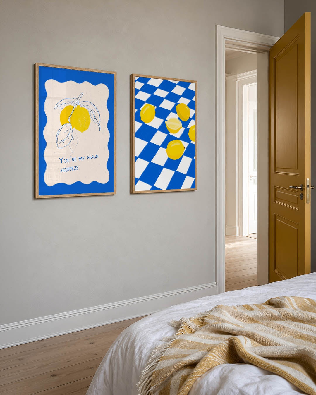 Citroen en blauw Posterset