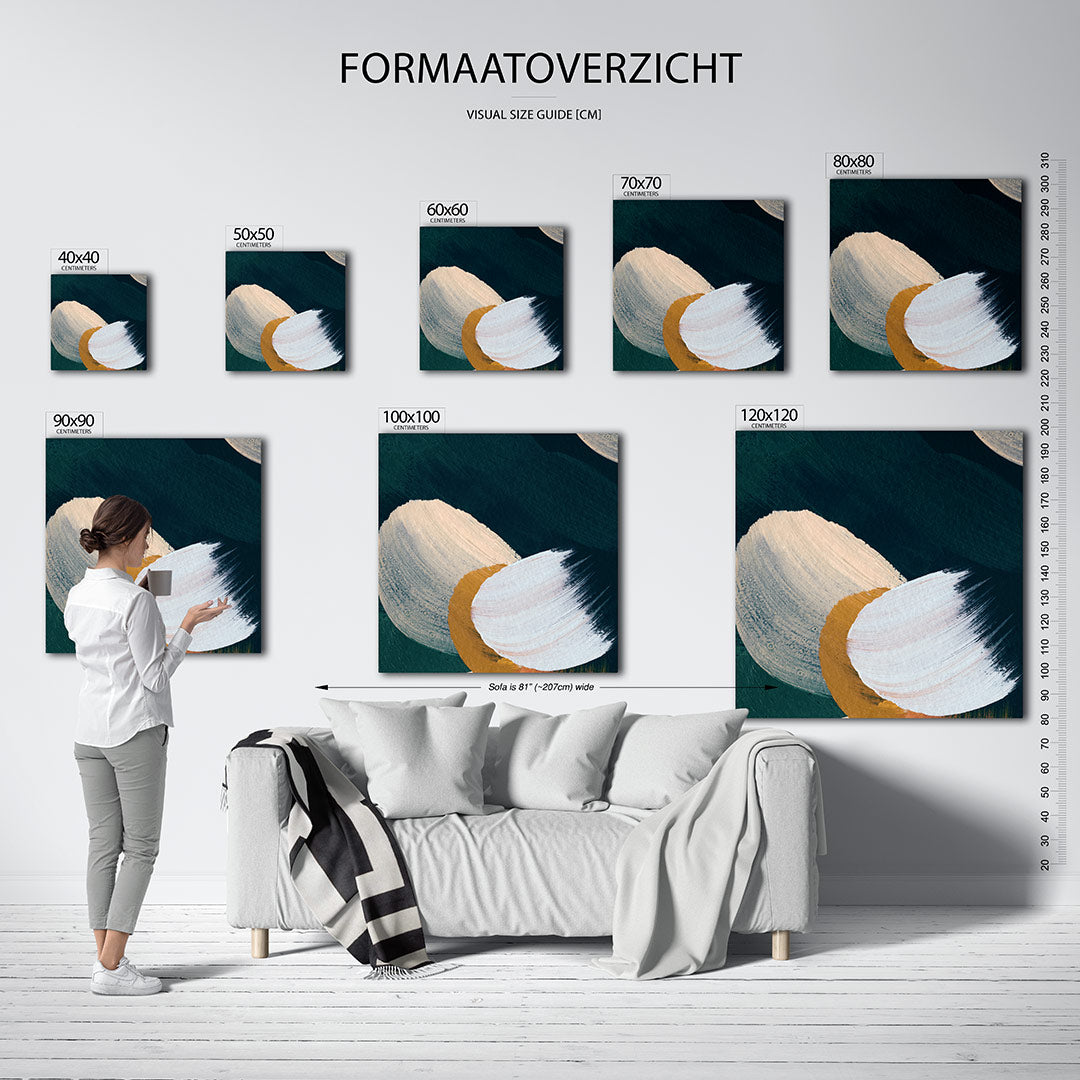 Organische borstelstreken Kunstwerk