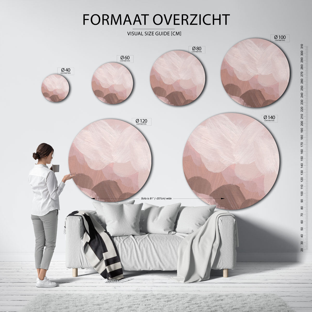 Zachte penseelstreken Muurcirkel