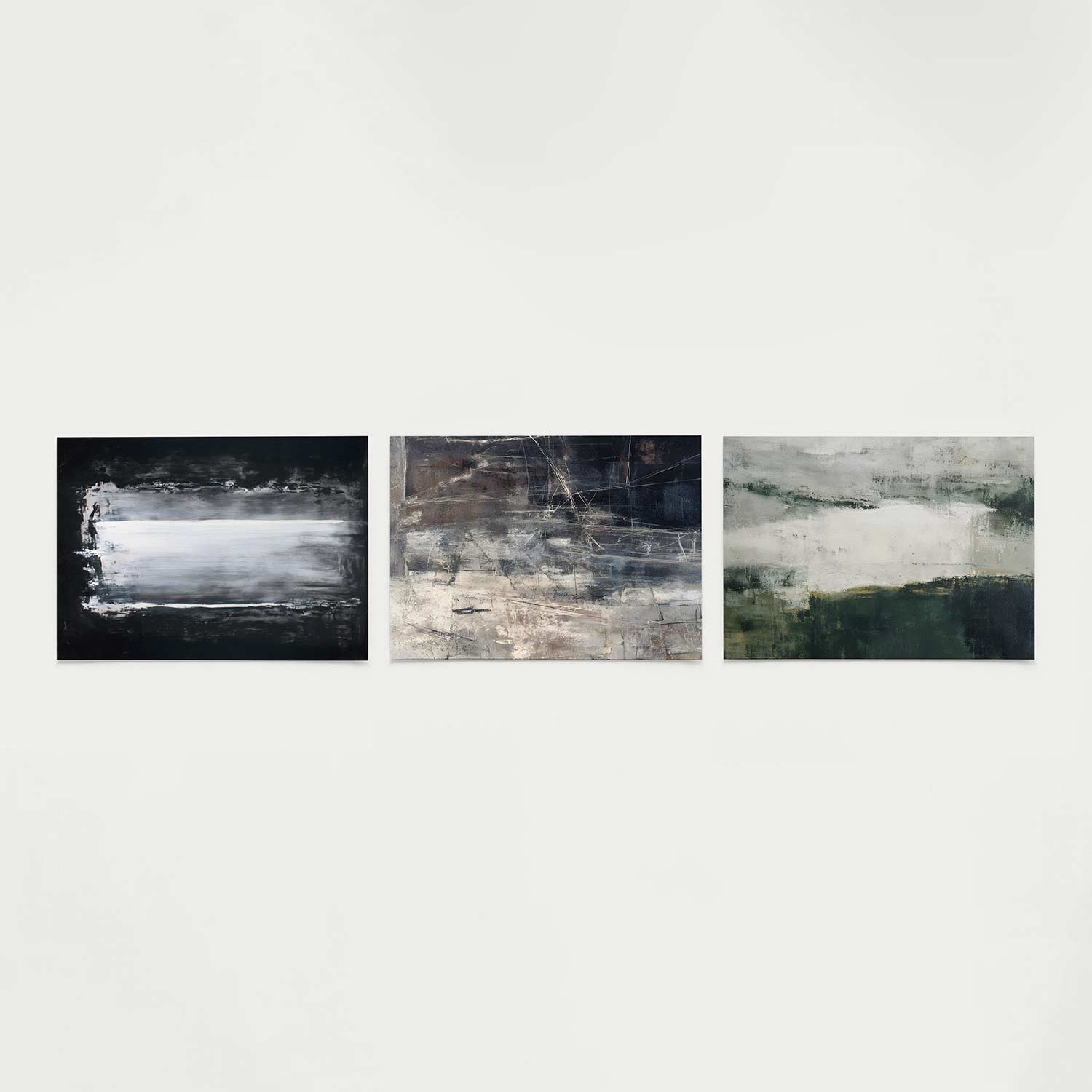 Monochrome strepen Posterset