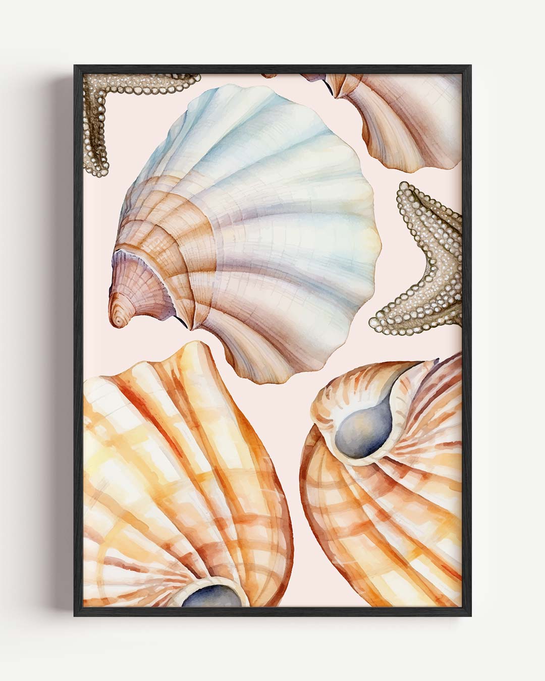 Strandvibe Schelpen Poster-WallArtistic