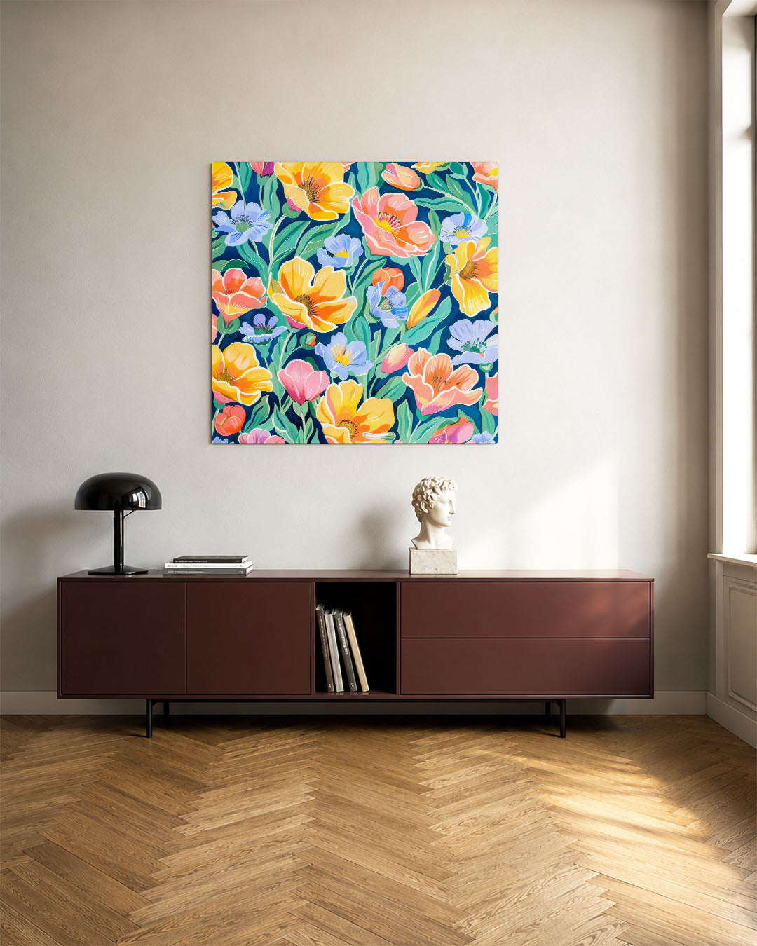 Bloemenexplosie Kunstwerk