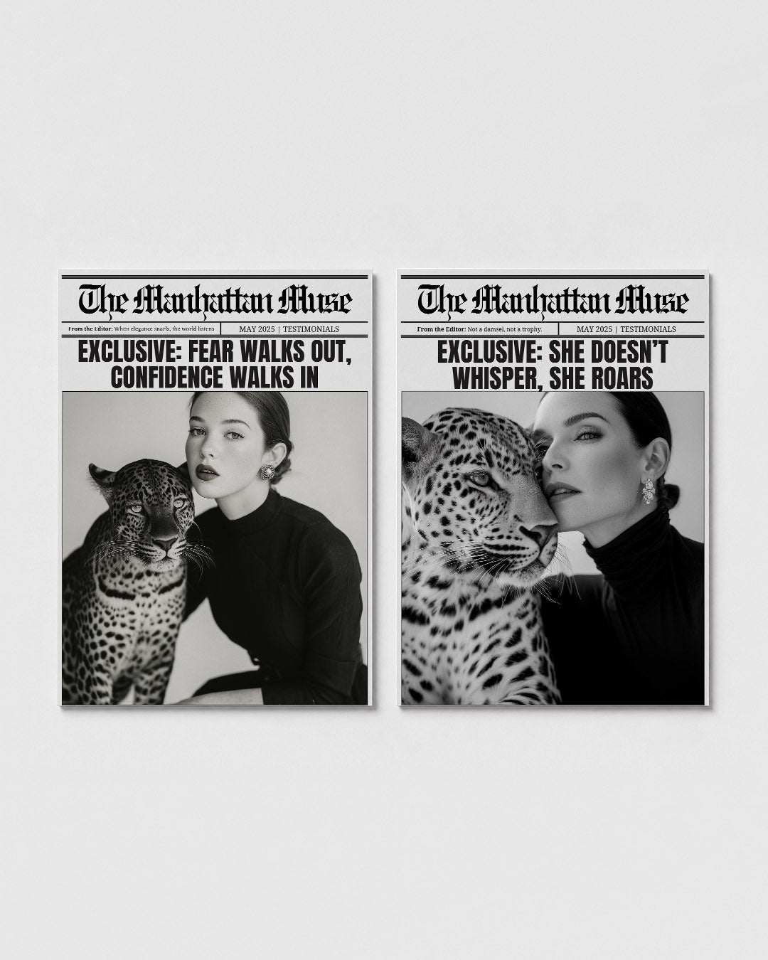 Zwart wit elegantie Posterset