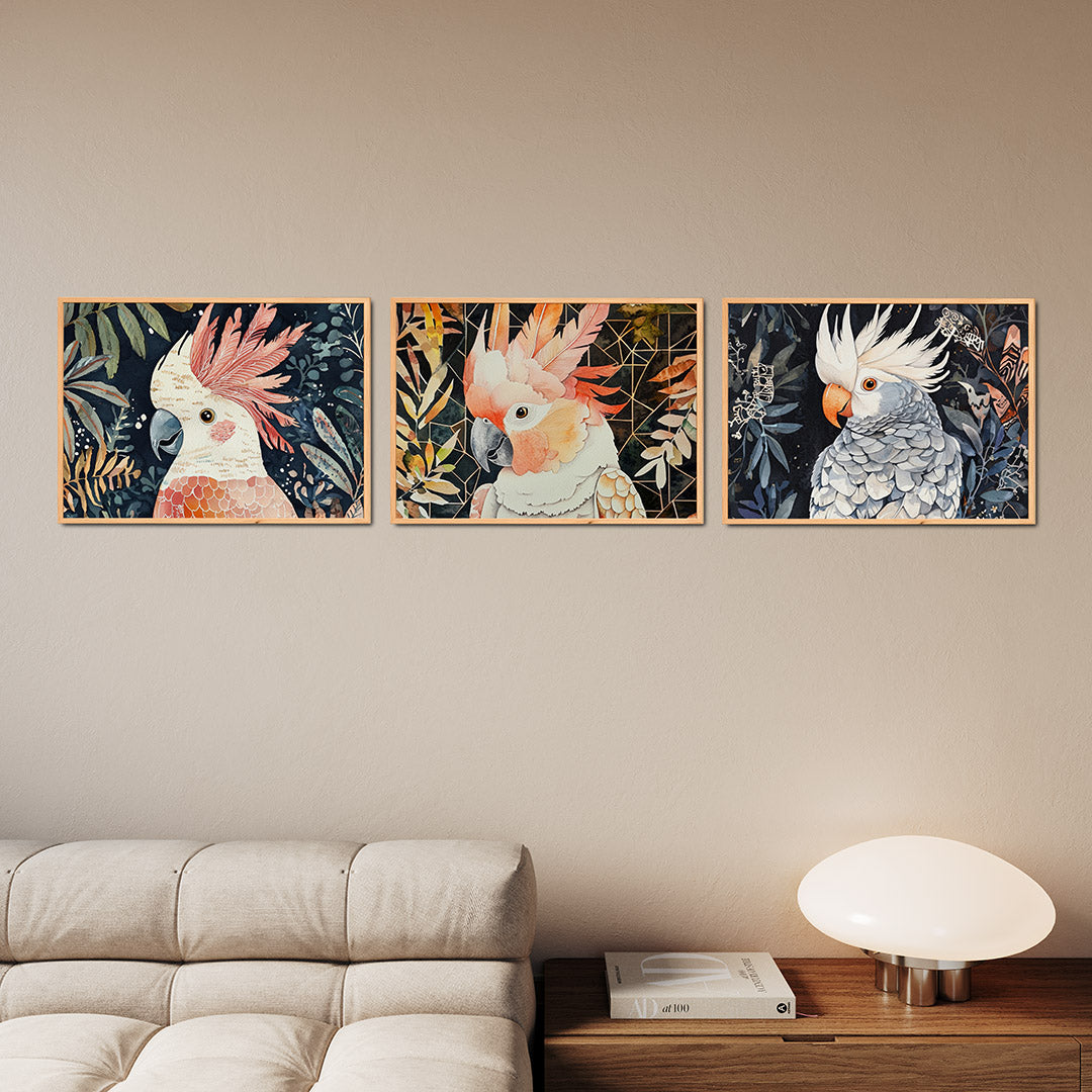 Vogel en bladeren Posterset