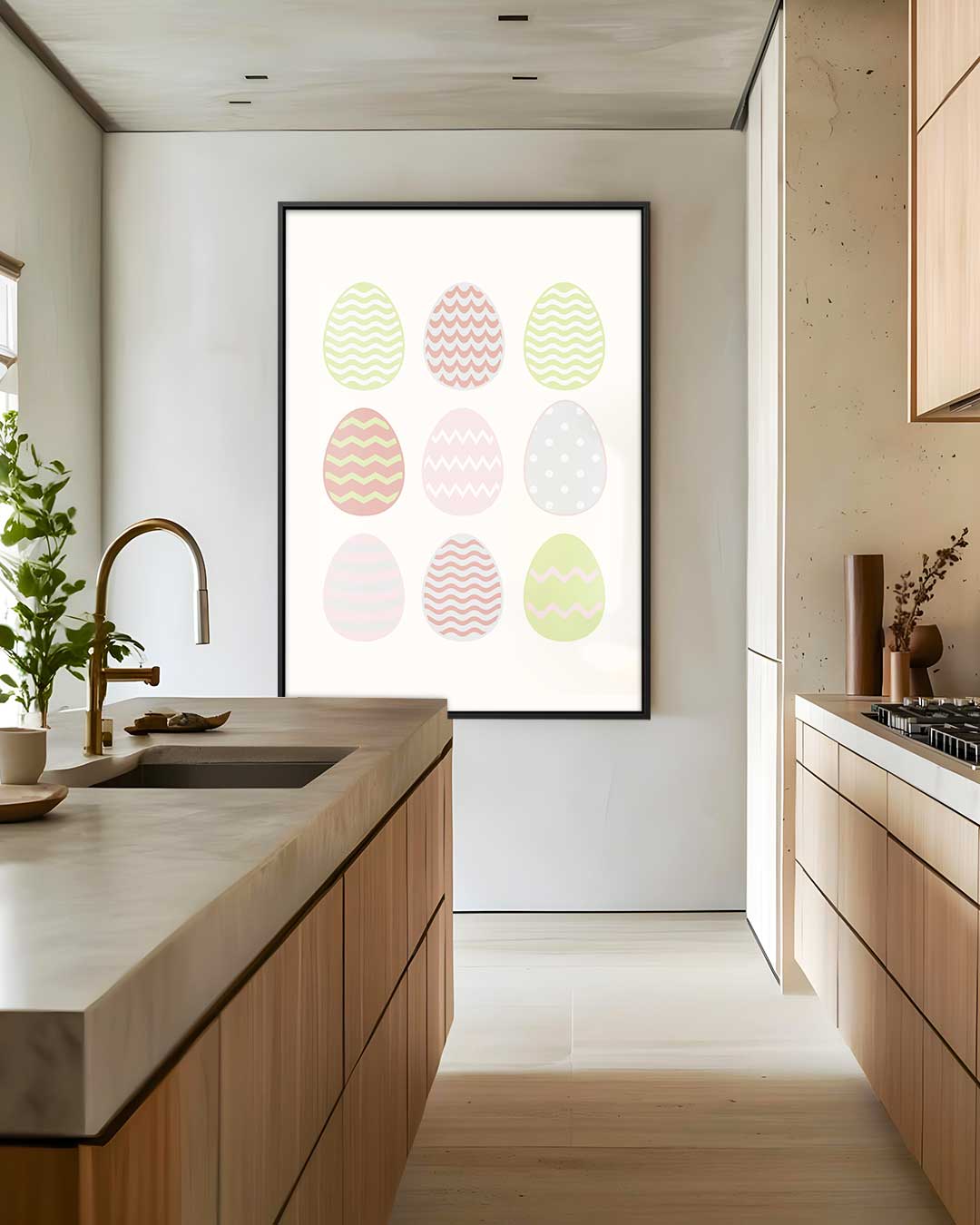 Vrolijke Paasei Print Kunstwerk-canvas-dibond-plexiglas-wanddecoratie-WallArtistic