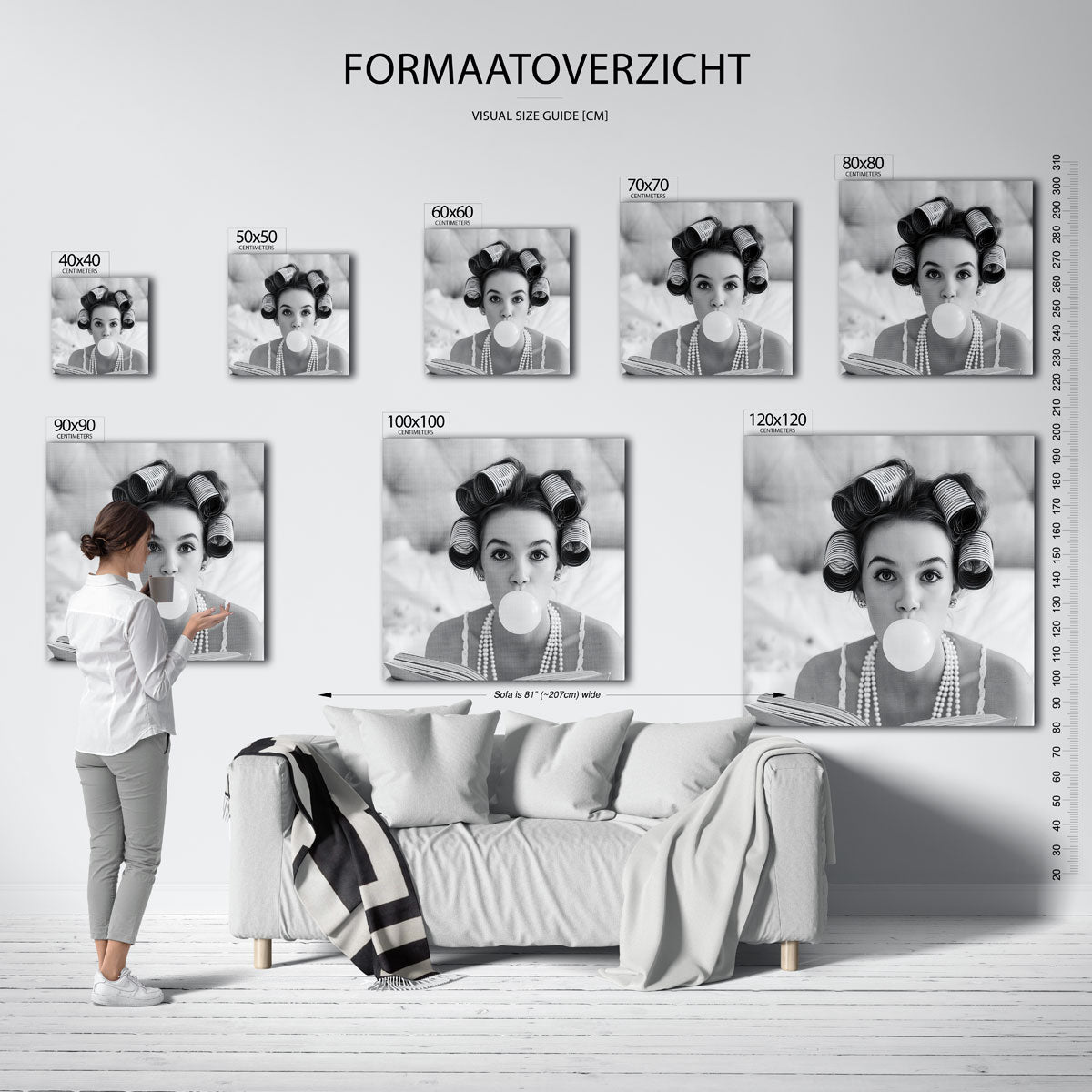 Meisje met krulspelden Poster
