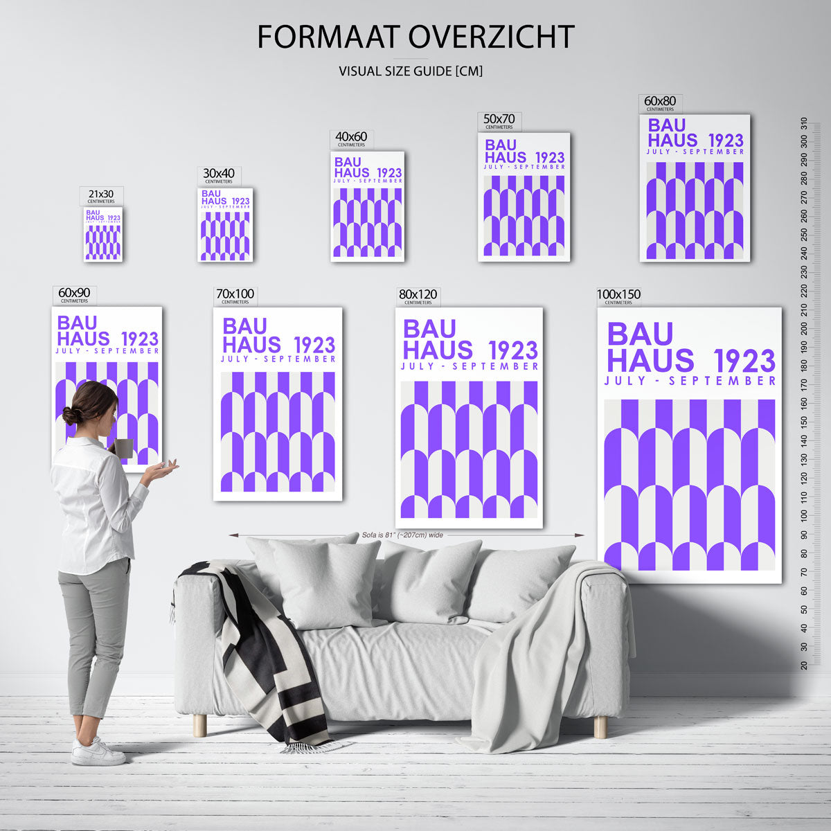 Vormritme en kleur Poster