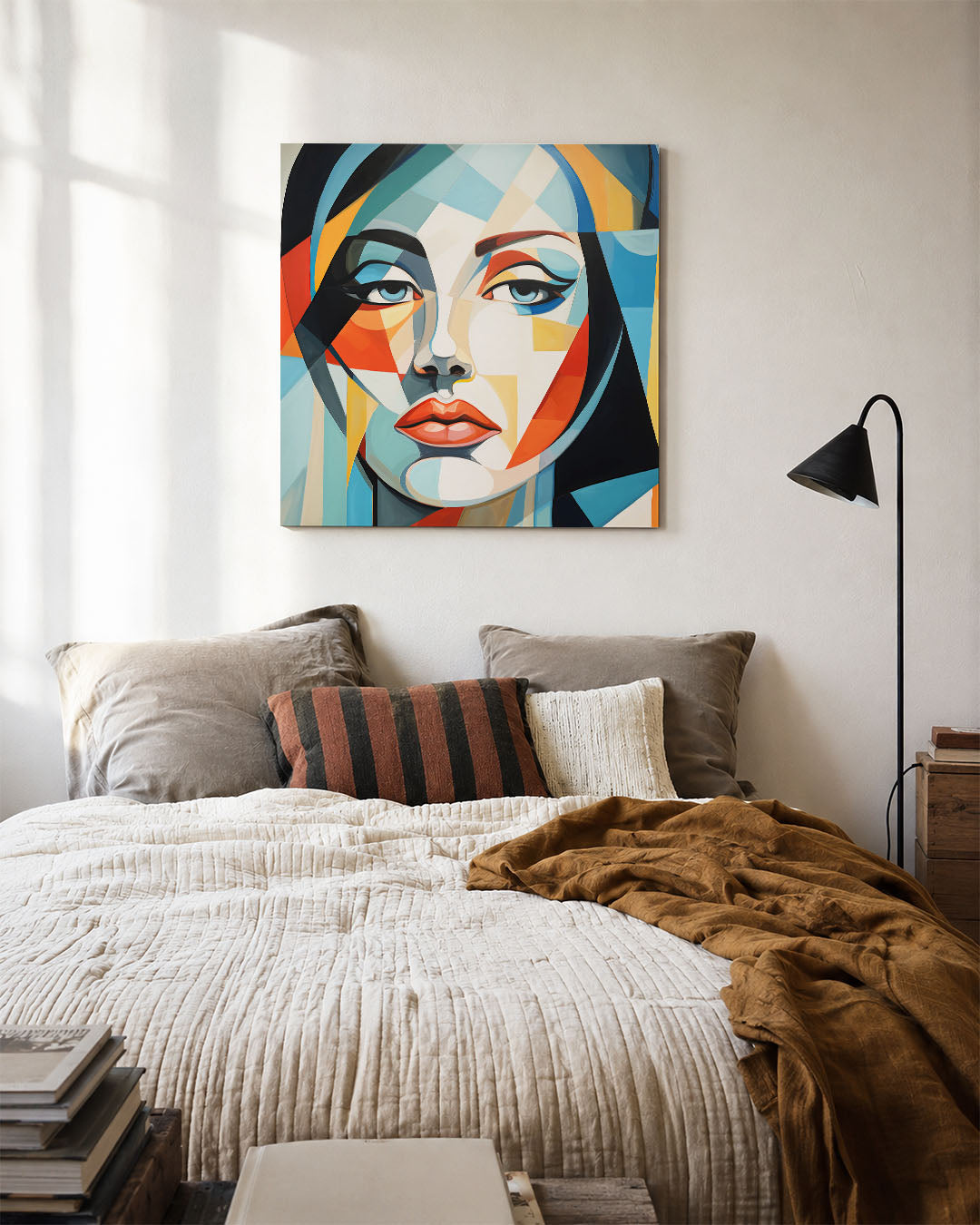 Geometrisch portret Kunstwerk
