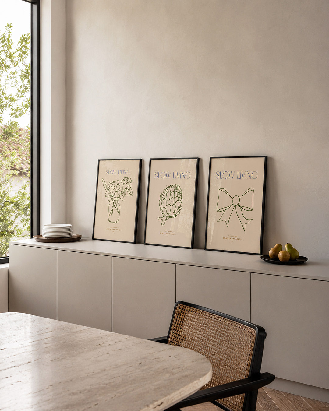 Lijnbloem compositie Posterset