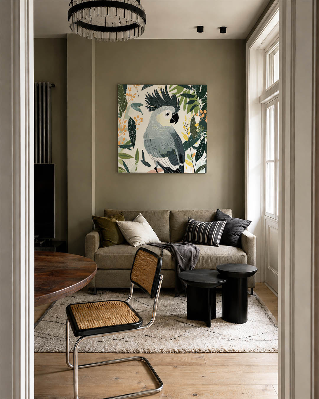 Vogels en bladeren Kunstwerk