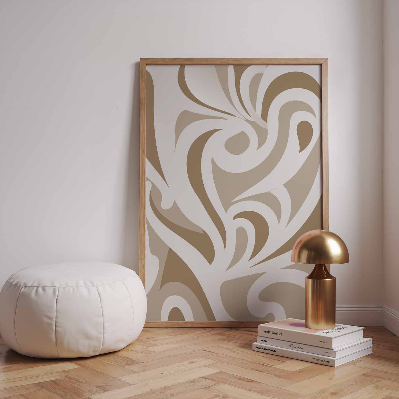 Elegante Swirl Wanddecoratie Poster-WallArtistic