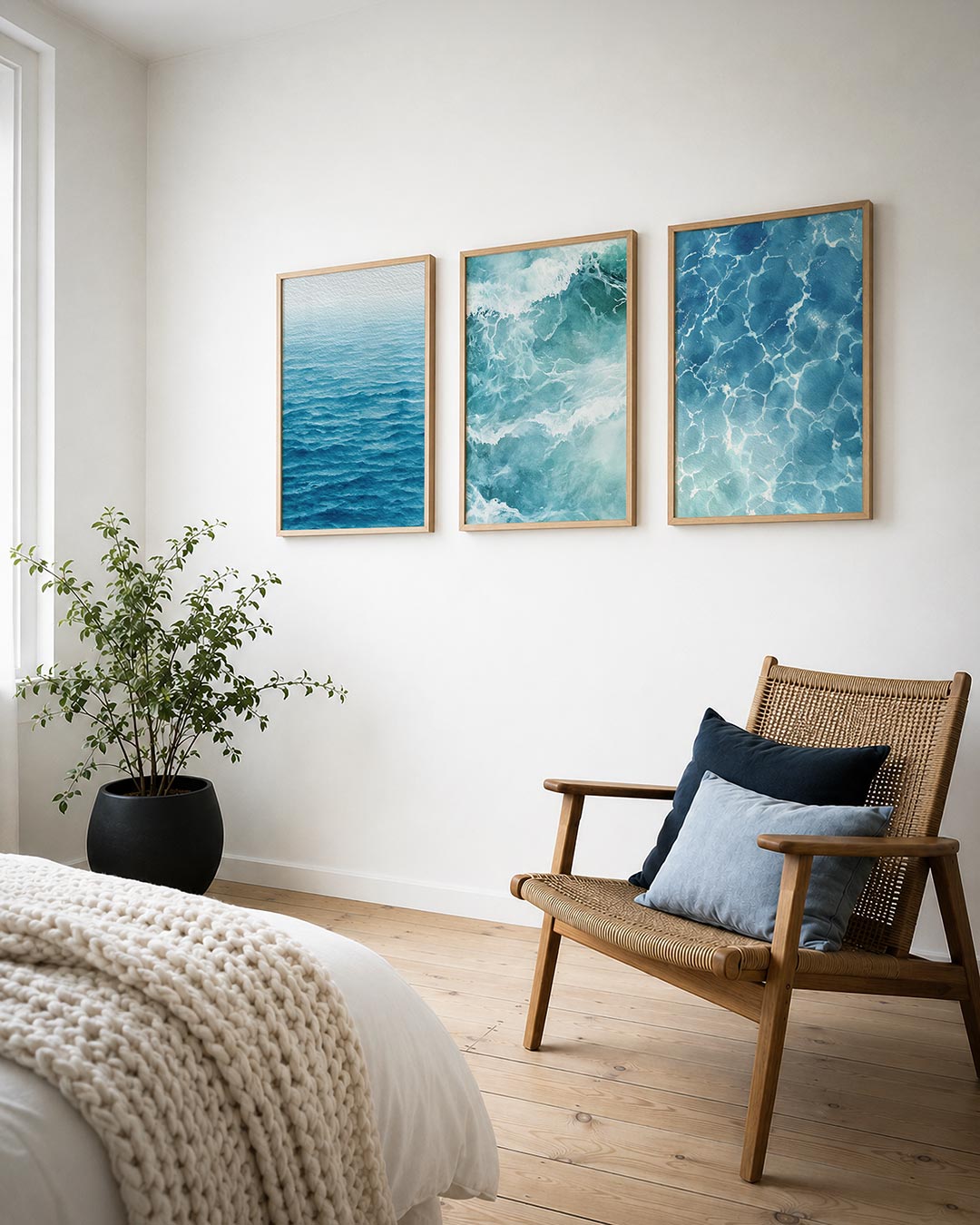 Golvend blauw Posterset