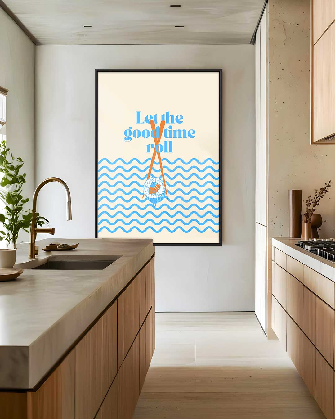 Laat het Goede Leven Rollen Poster Kunstwerk-canvas-dibond-plexiglas-wanddecoratie-WallArtistic