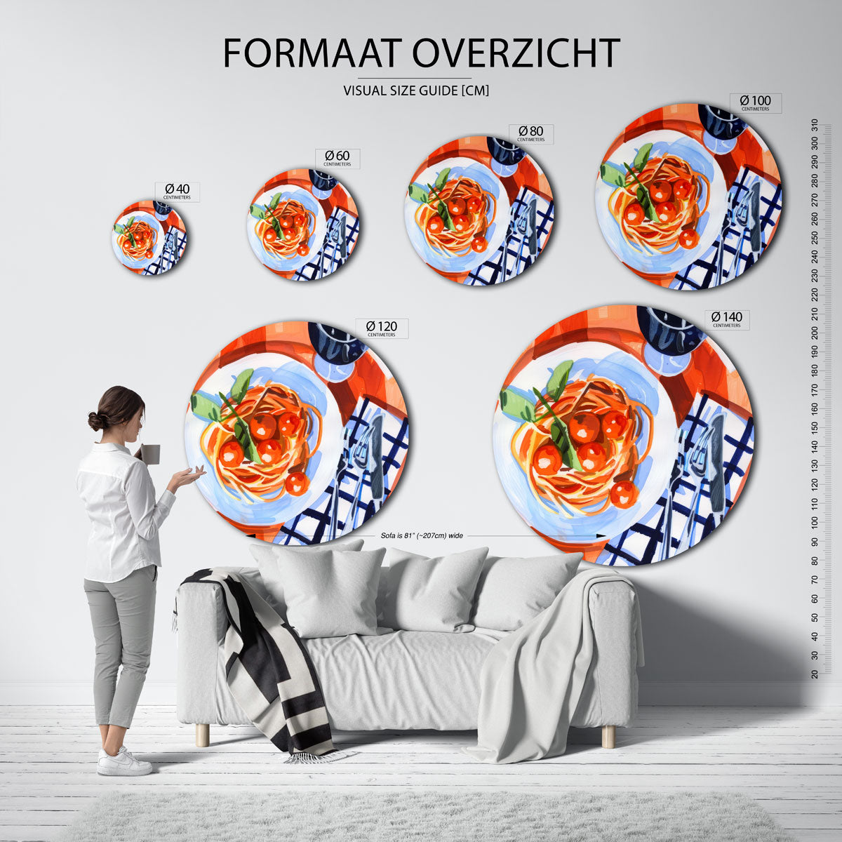 Spaghetti en wijn Muurcirkel