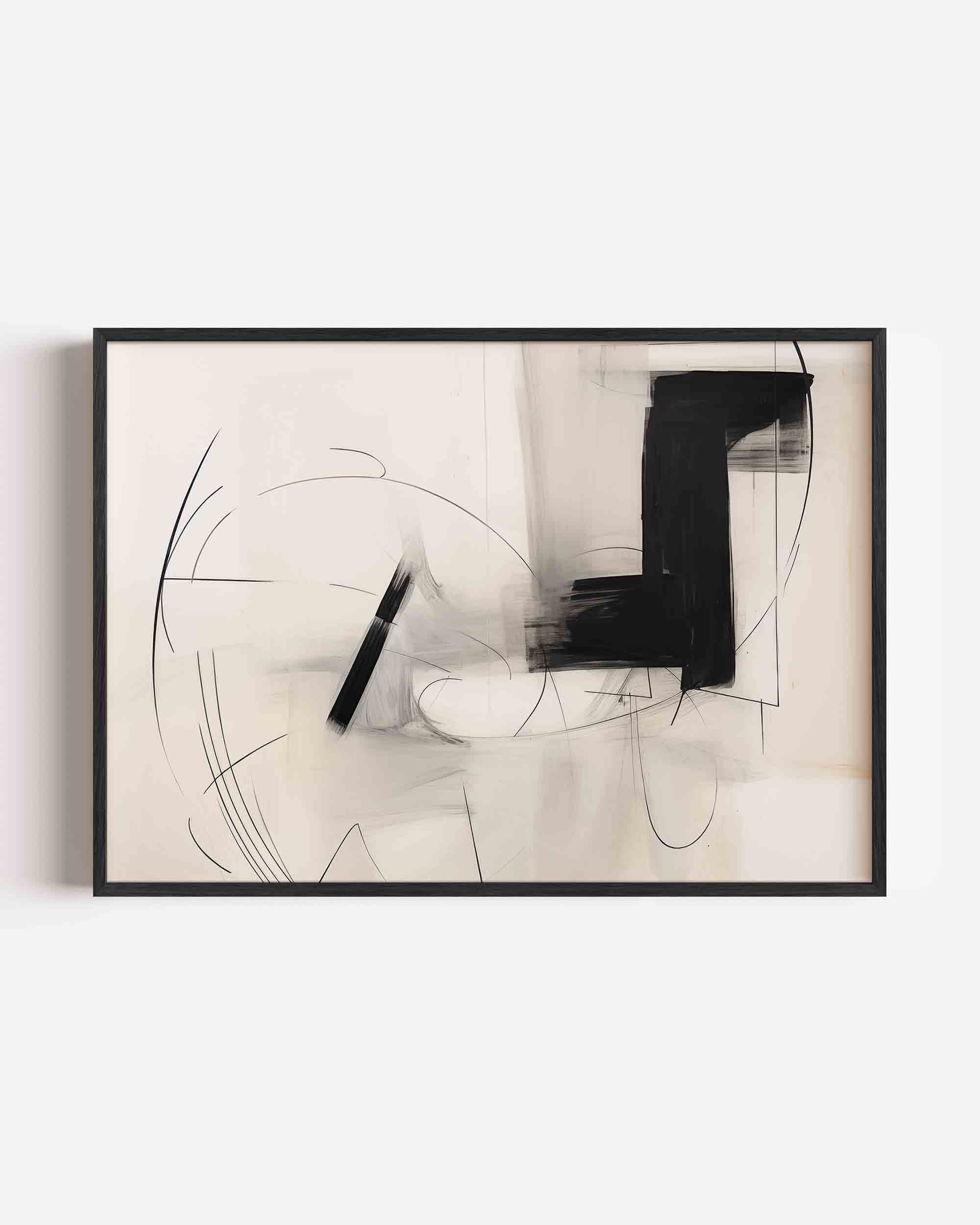 Abstracte lijnen en vlakken Poster