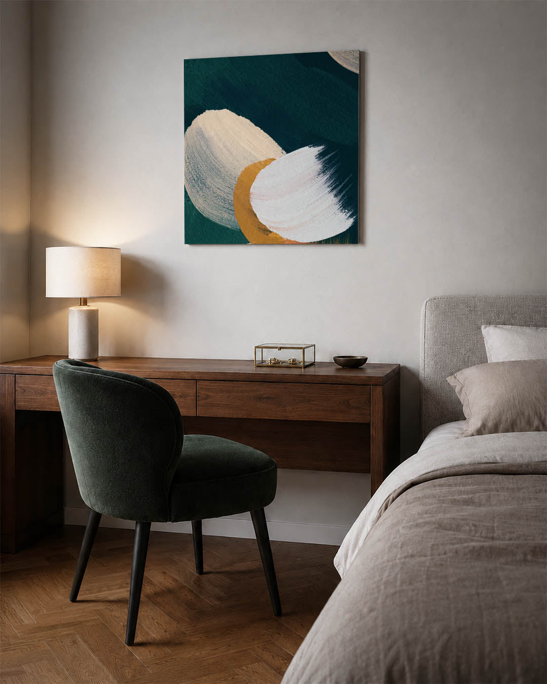 Organische borstelstreken Kunstwerk