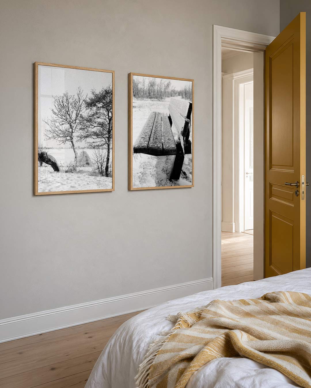Winterse boomlijnen Posterset
