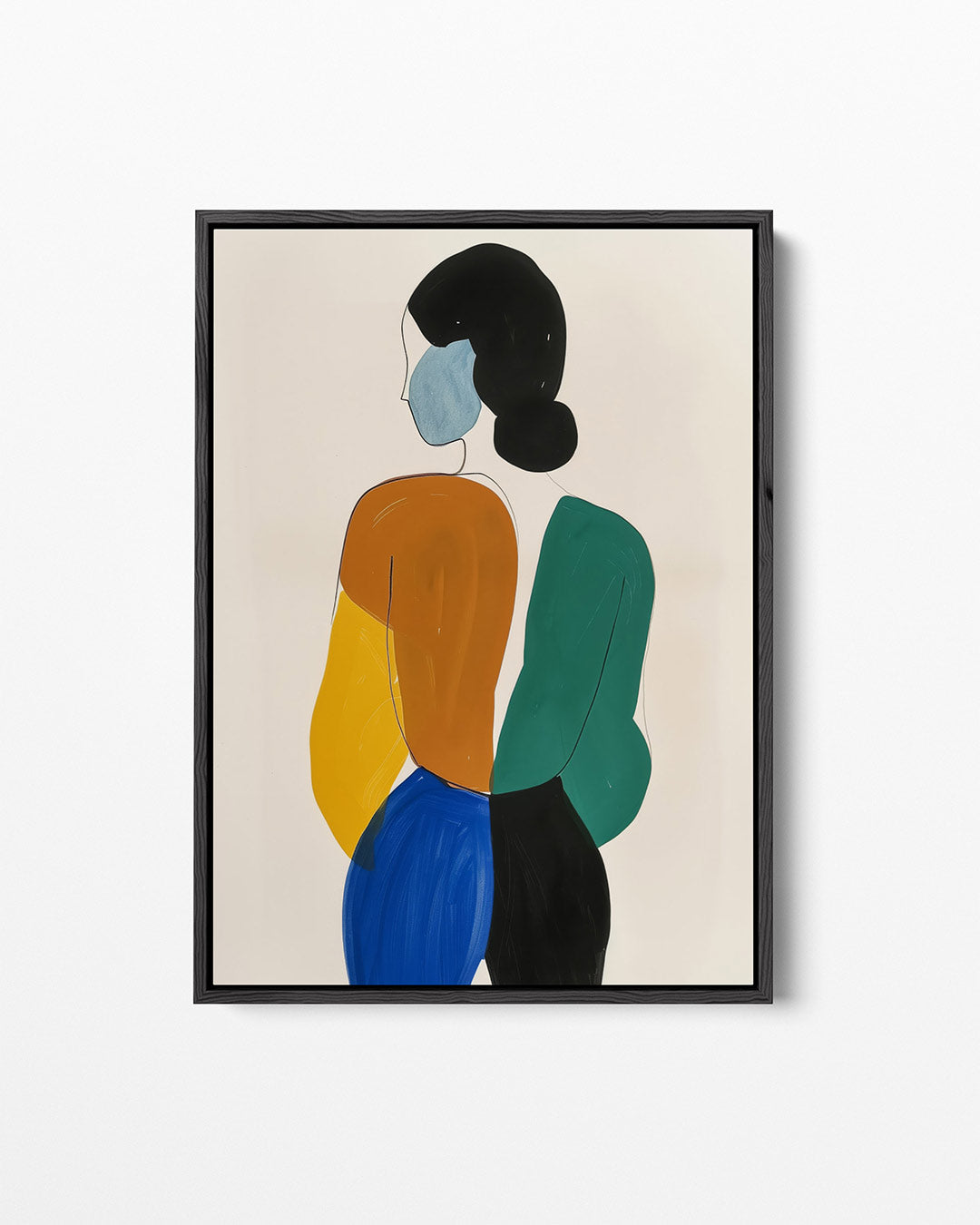 Kleurrijke figuren Kunstwerk