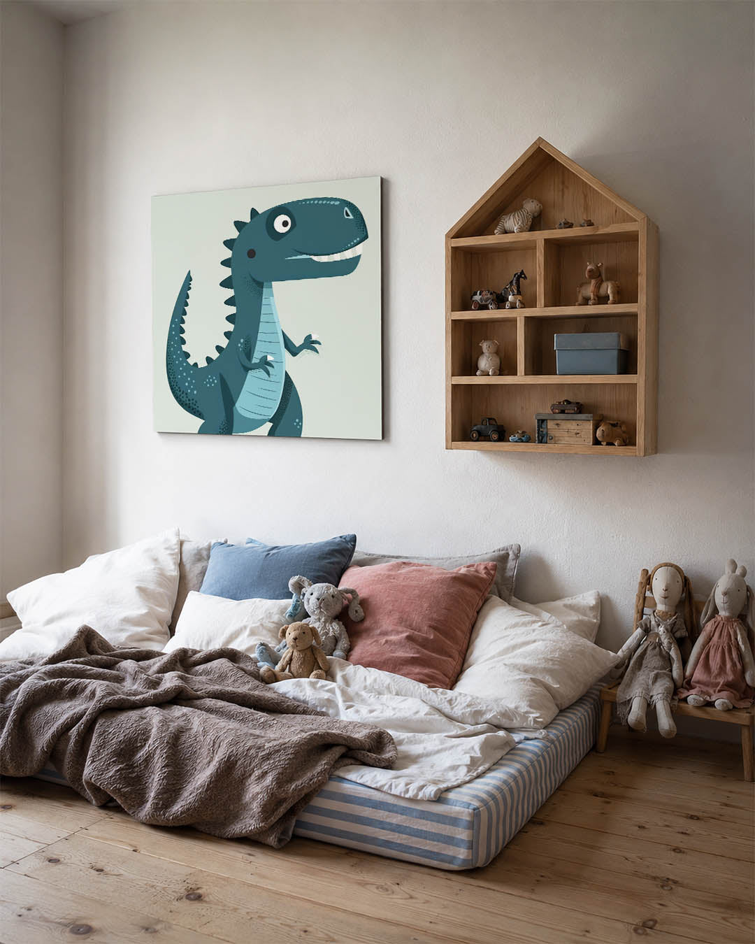 Speelse dino illustratie Kunstwerk