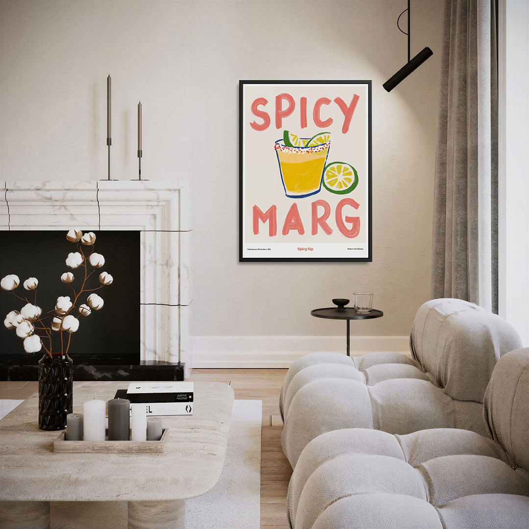 Vrolijke cocktail illustratie Kunstwerk