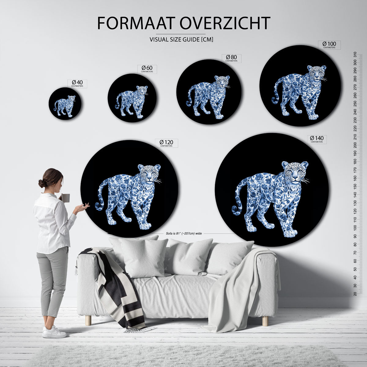 Blauwe luipaard Muurcirkel