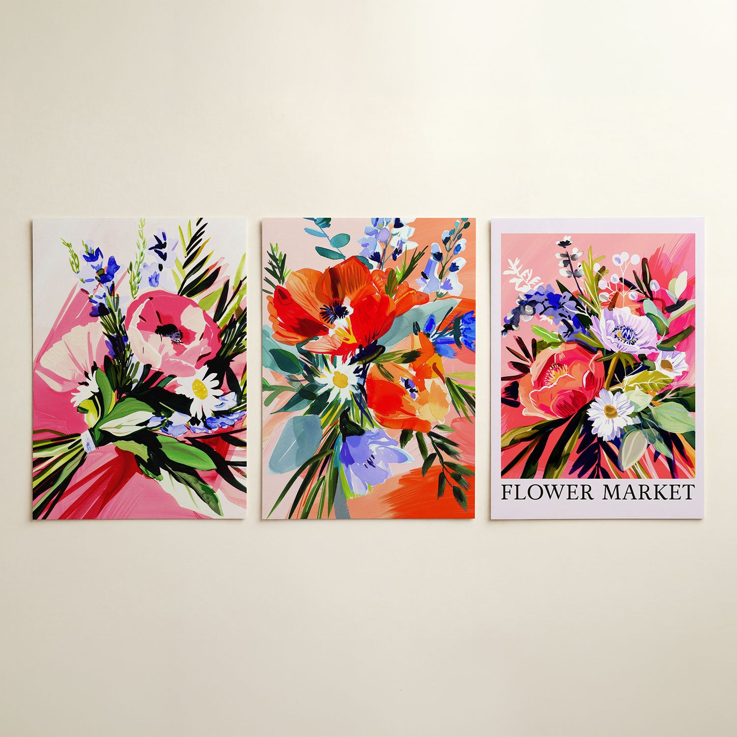 Bloemrijke kleurenpracht Posterset
