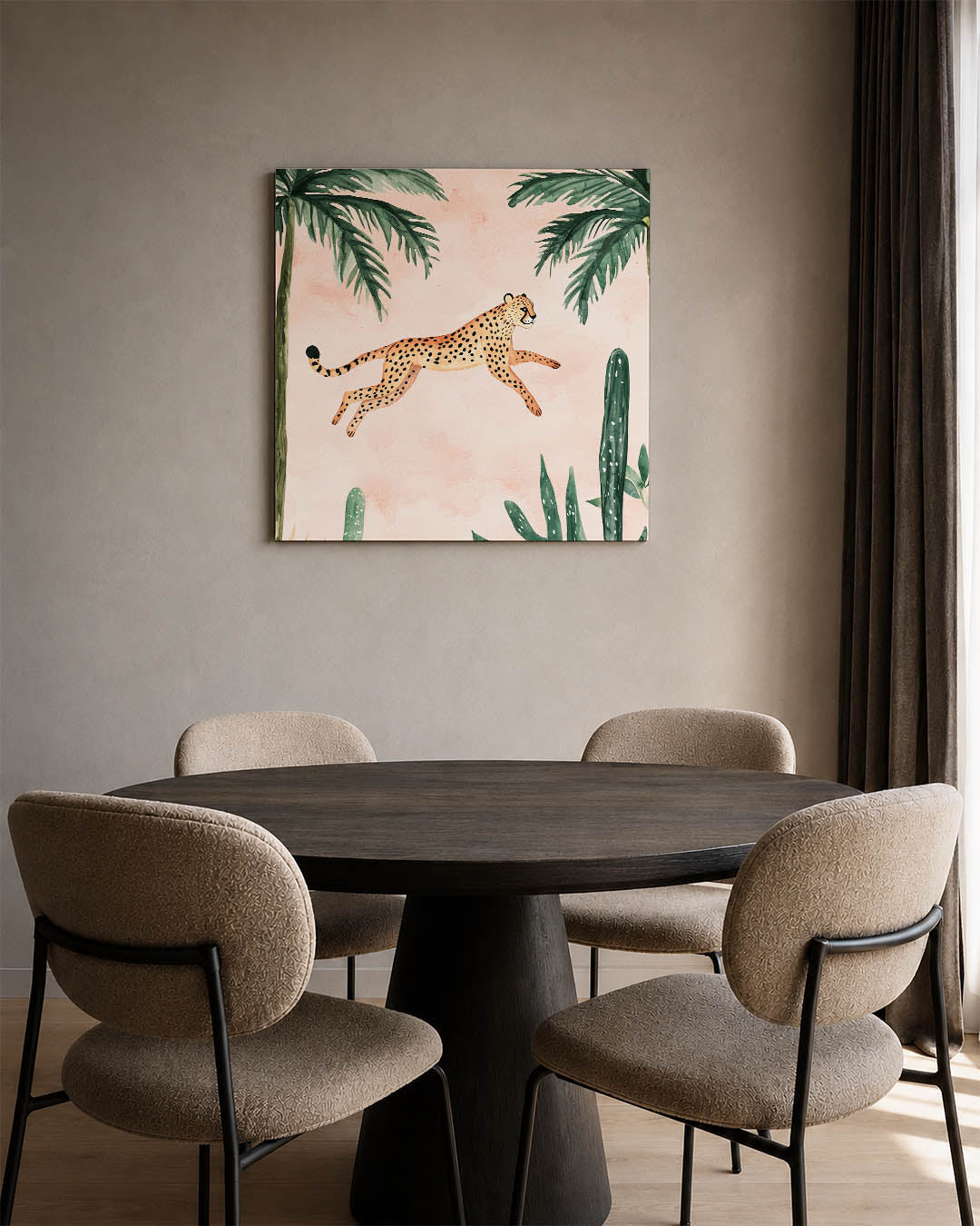 Springende luipaard Kunstwerk