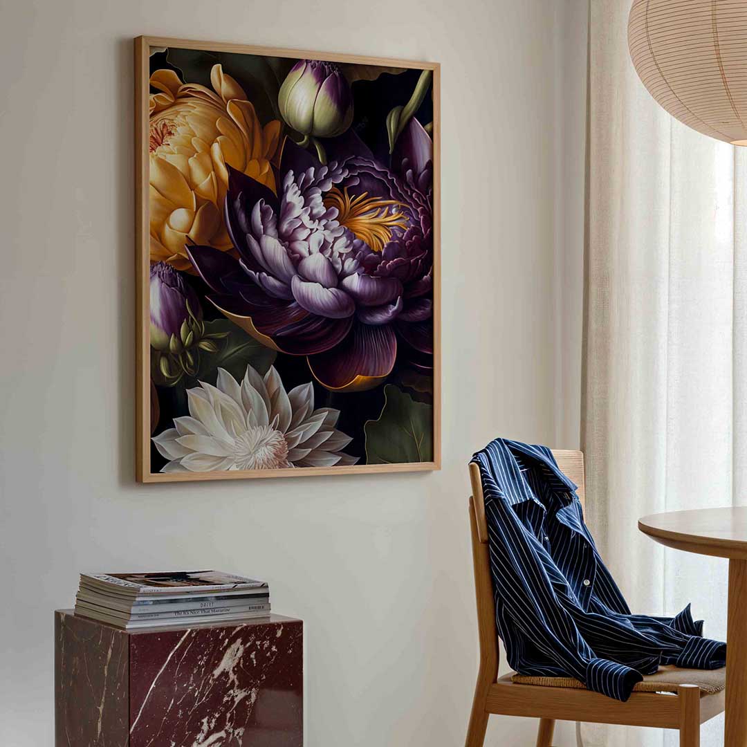 Bloemen in rijke tinten Poster