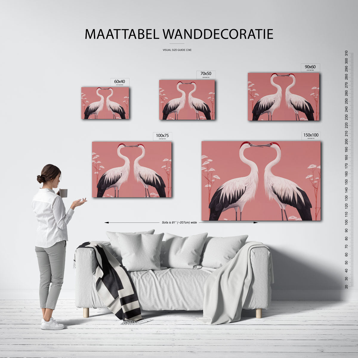 Elegante vogels Kunstwerk