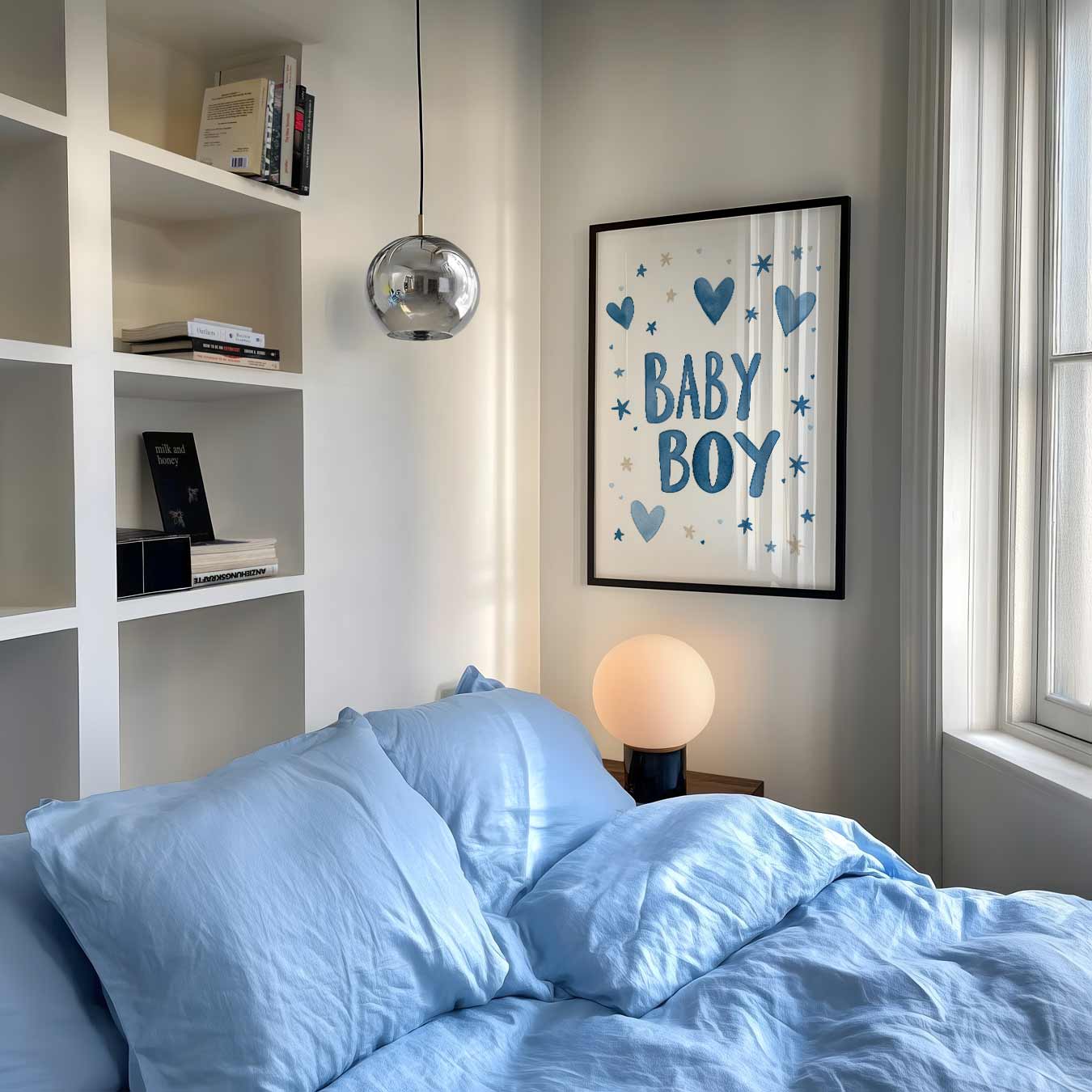 Welkom Baby Jongen Poster-WallArtistic