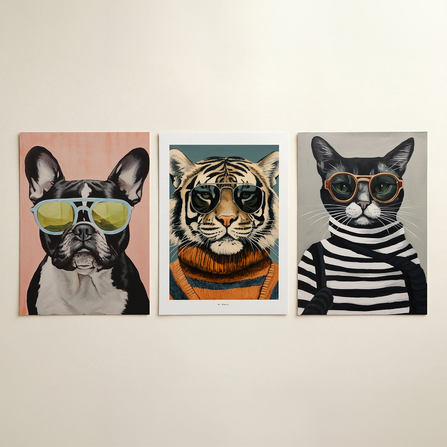 Hond met bril Posterset
