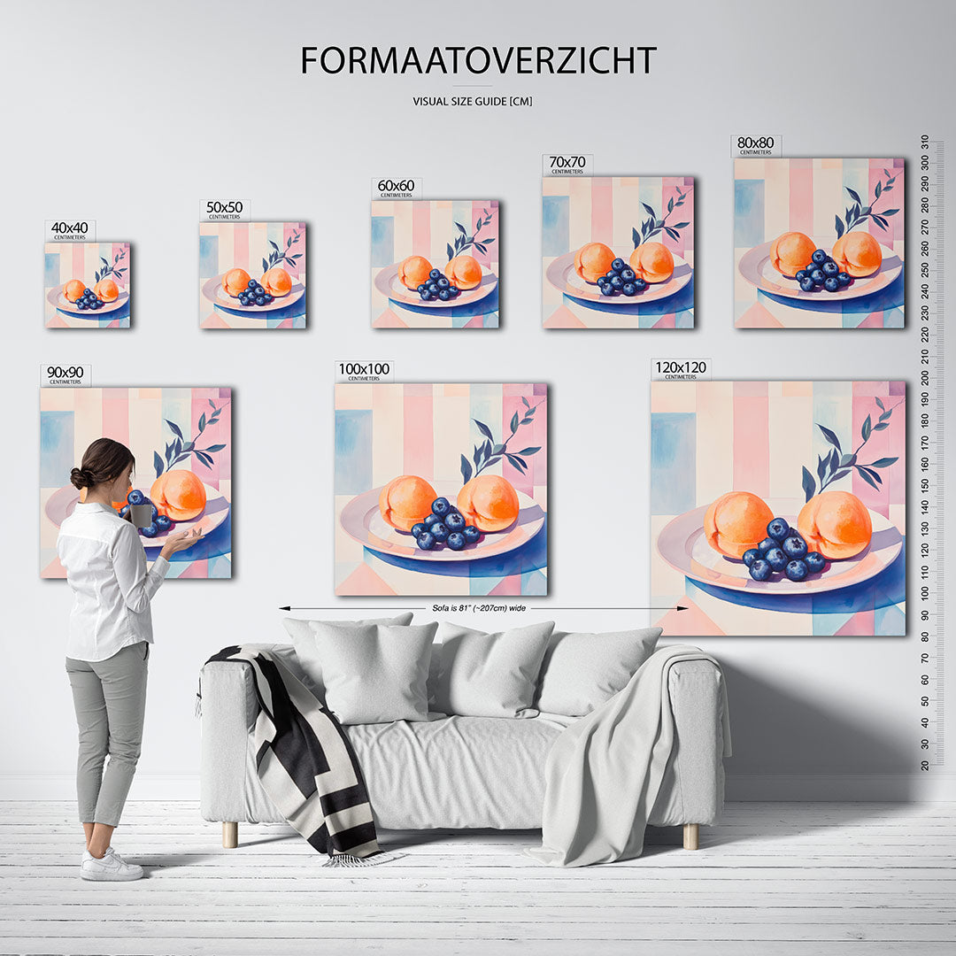 Fruit op bord Kunstwerk